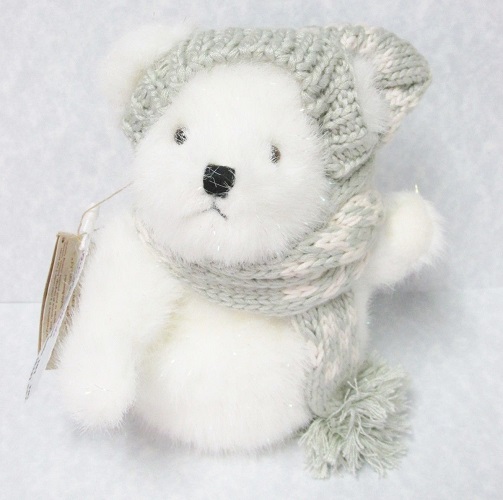 904184 \"Snowy Crystalfrost\",  6\" White Plush Bear<br> Boyds Best Dressed™ Series<br>(Click on picture for FULL DETAILS)<BR>